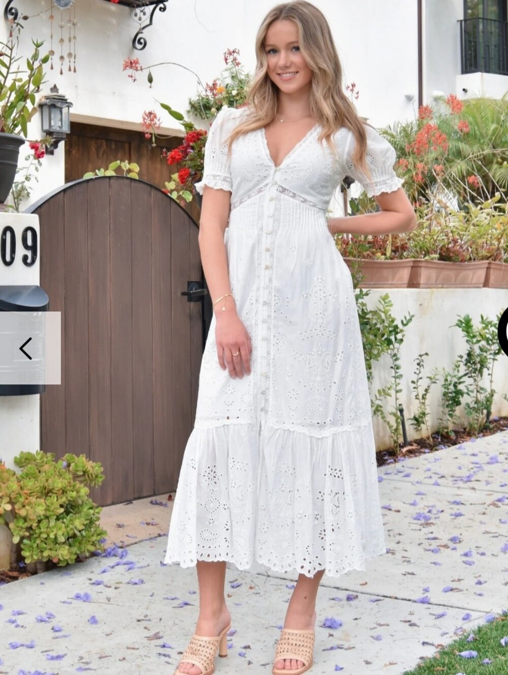 LoveShackFancy White Tarragon Maxi Dress
